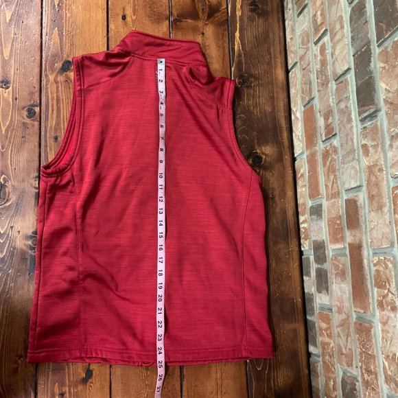Men's Running Room Fit-Wear Athletic Small Red Full Zip 100% Polyester Vest EUC - Picture 8 of 10